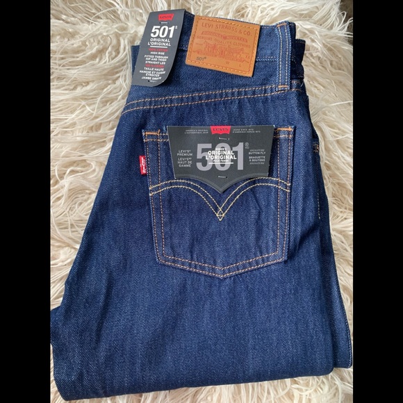 Sz 25: Levi’s 501 Dark Denim Women Jeans Size 25”x32” - Picture 3 of 9